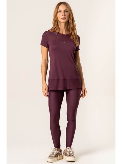 Camiseta Com Tela Dark Cherry Vivame - Imagem 3 - Desktop