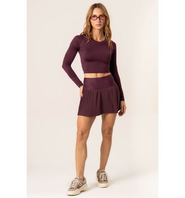 Blusa Crop Costas Cruzadas Dark Cherry - Imagem 3 - Mobile