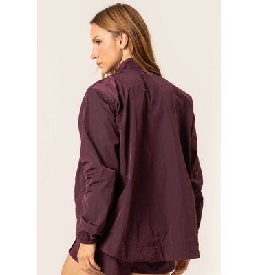 Jaqueta Alongada Com Bolso Dark Cherry Vivame - Imagem 2 - Mobile