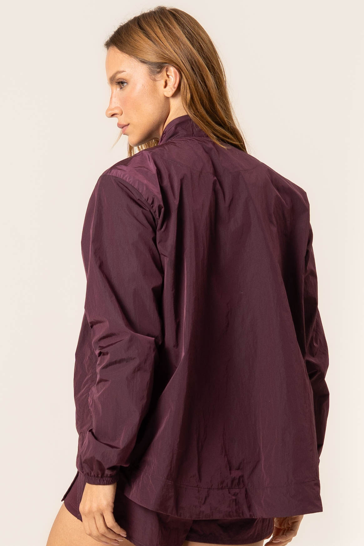 Jaqueta Alongada Com Bolso Dark Cherry Vivame Vermelho - Imagem 2