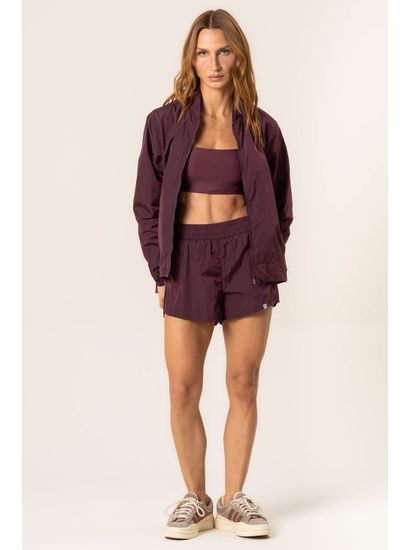Shorts Duplo Transpassado Dark Cherry - Imagem 3 - Desktop