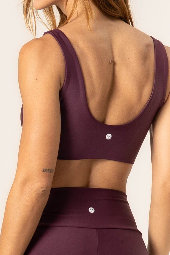 Top V Paralelo Dark Cherry Vivame - Imagem 5 - Mobile