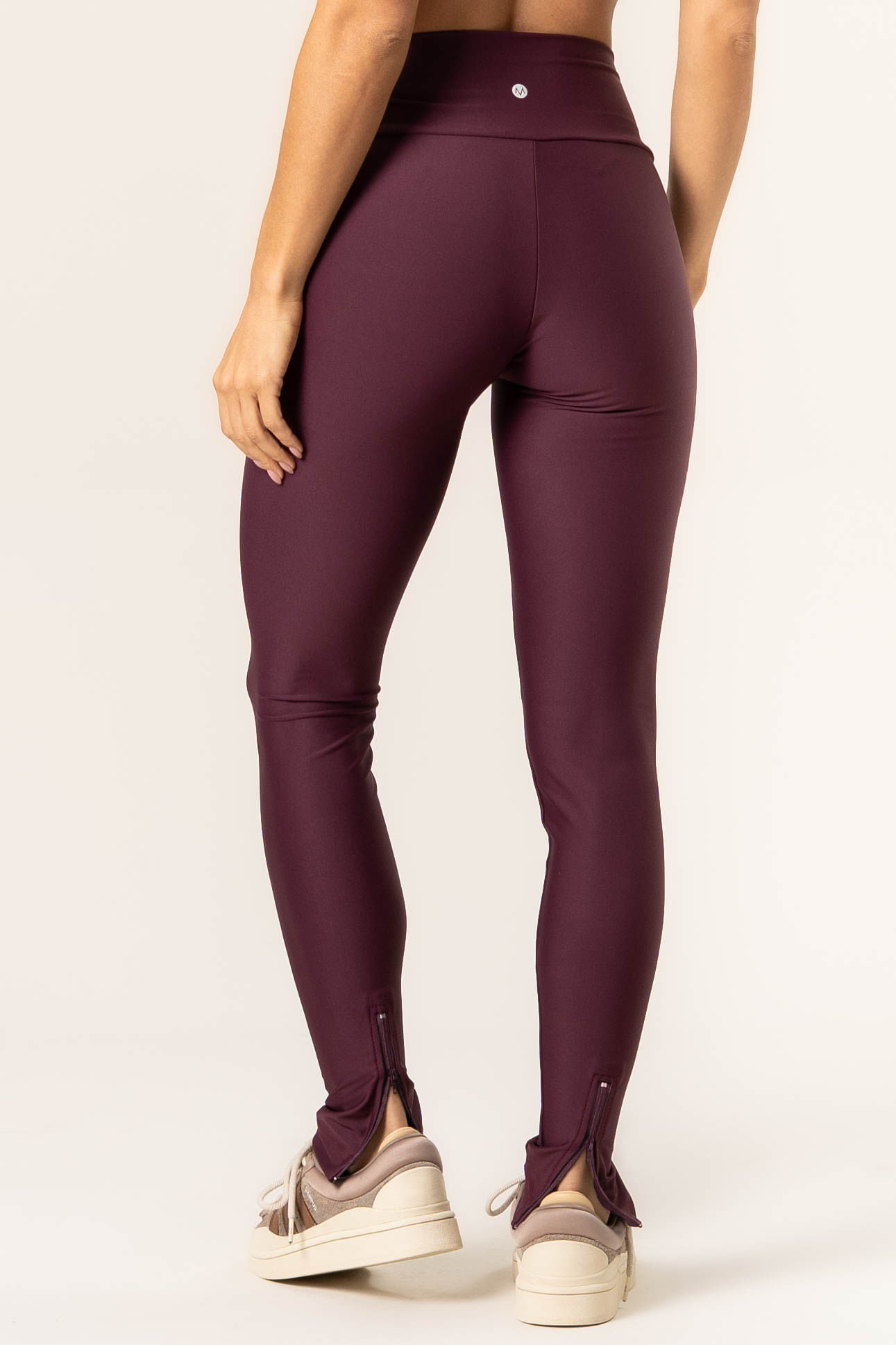 Calça Legging Seamless Shape Com Zíper Dark Cherry Vivame - Imagem 4 - Mobile