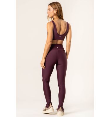 Calça Legging Seamless Shape Com Zíper Dark Cherry Vivame - Imagem 2 - Mobile