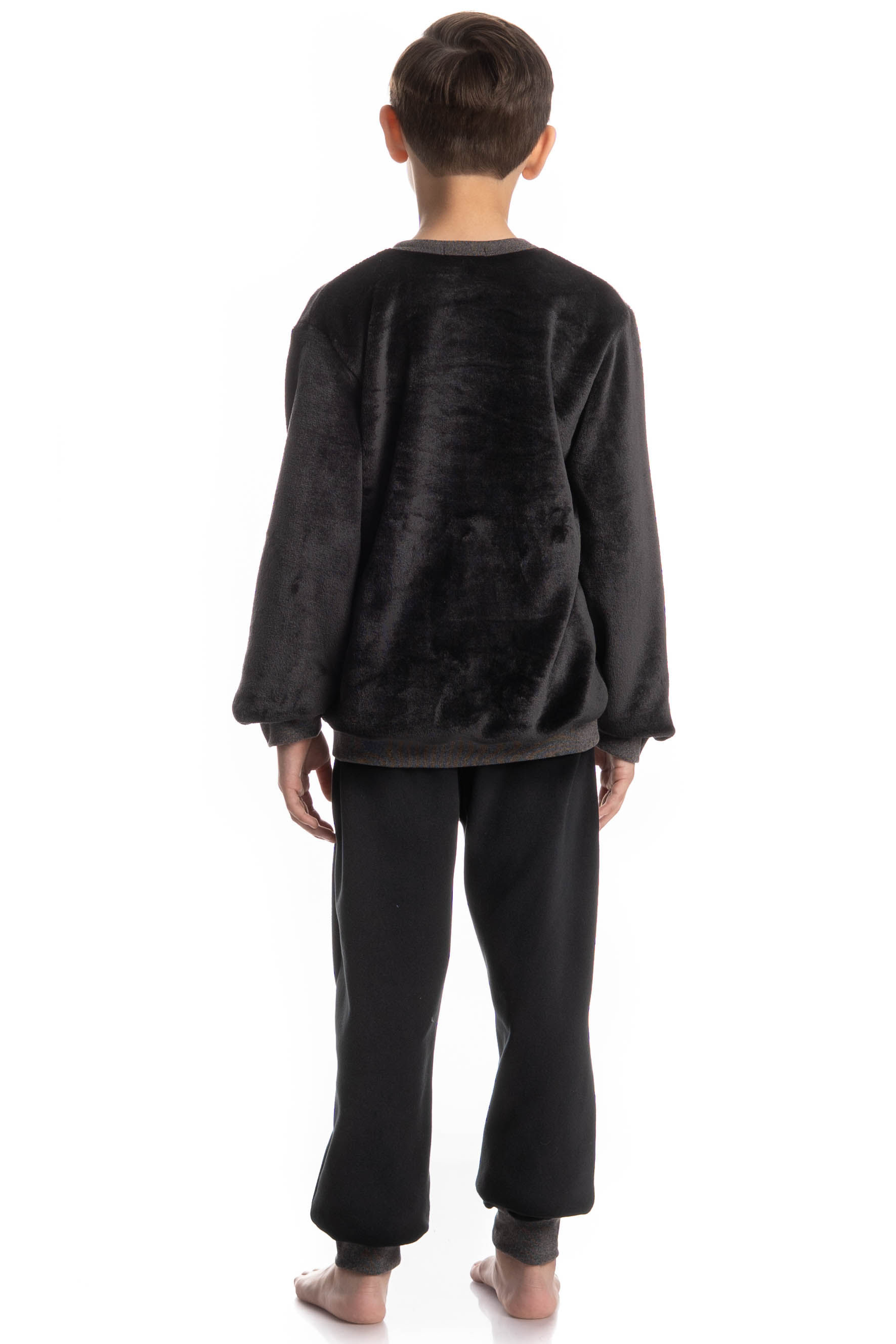 Pijama Infantil Masculino Longo Benício Preto - Imagem 2