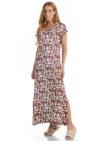Camisão Feminino Midi Ligia Vermelho - Imagem 1