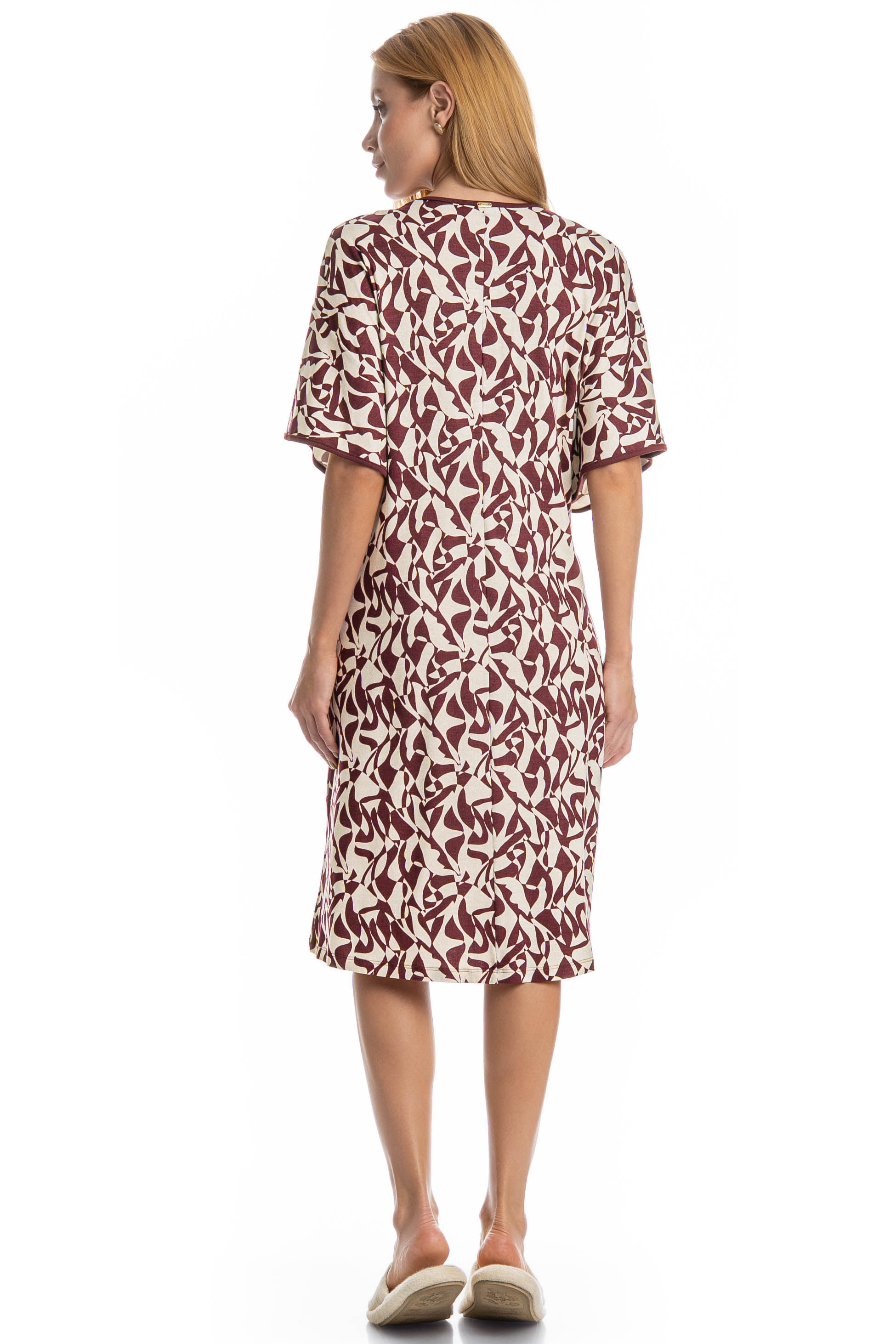 Kaftan Feminino Médio Ligia Vermelho - Imagem 2