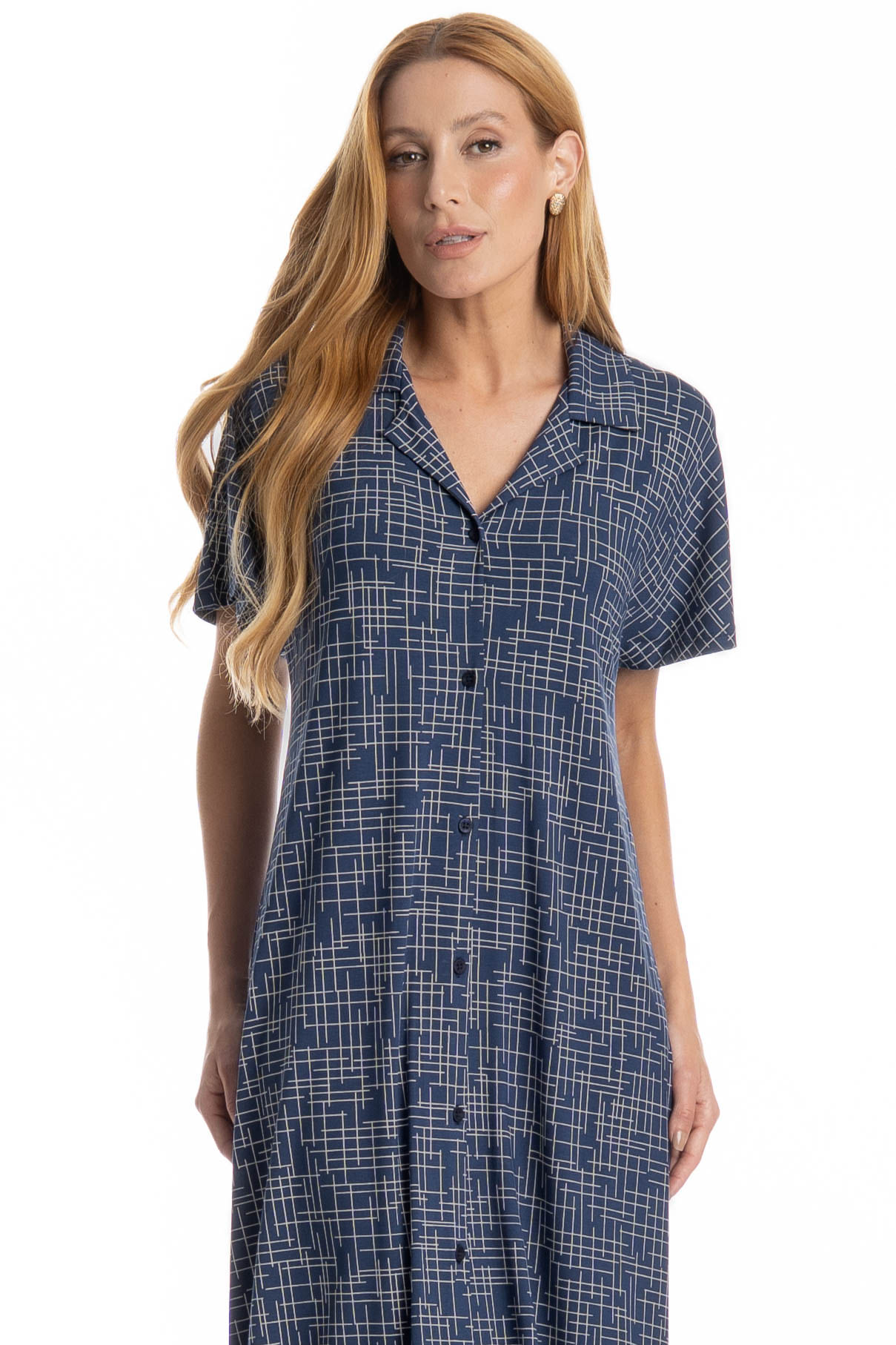 Camisão Feminino Abotoado Médio Thais - Imagem 3 - Mobile