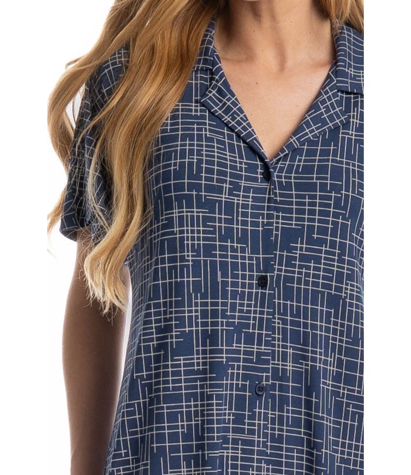 Camisão Feminino Abotoado Médio Thais - Imagem 5 - Desktop