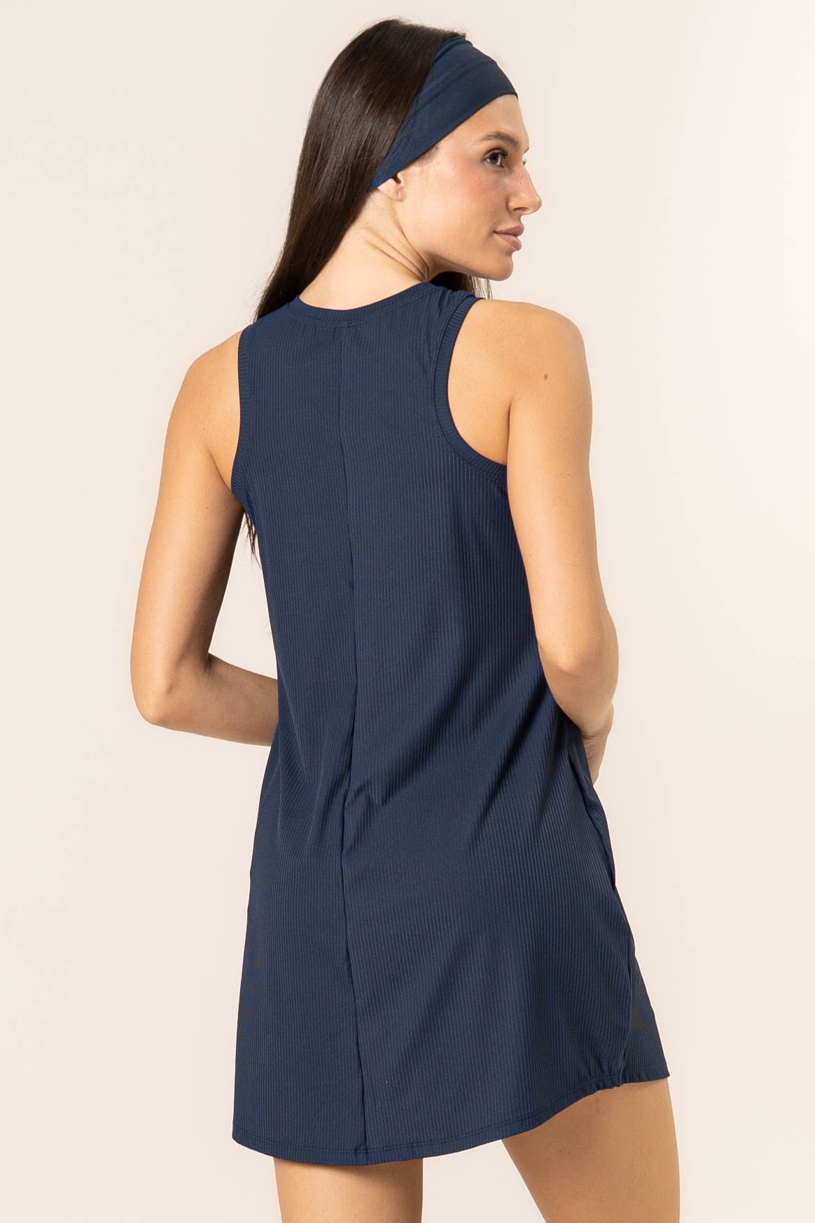 Vestido Com Shorts Trace Vivame Azul-marinho - Imagem 2