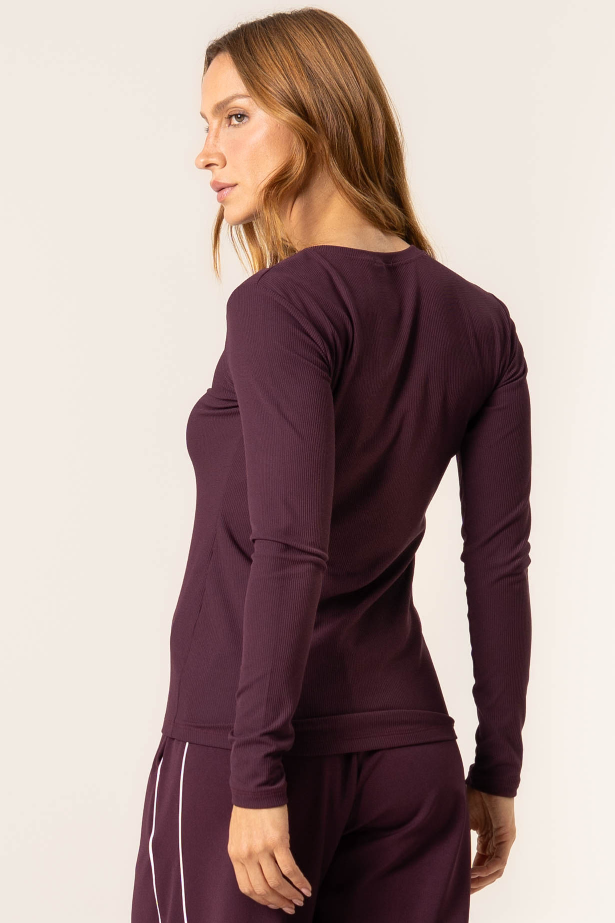 Blusa Manga Longa Canelada Thermal Vivame Vermelho - Imagem 2