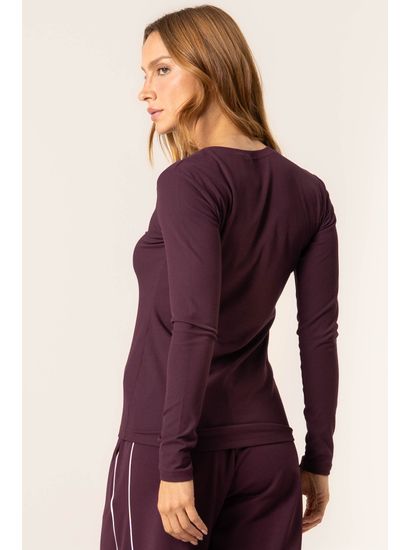 Blusa Manga Longa Canelada Thermal Vivame - Imagem 2 - Desktop