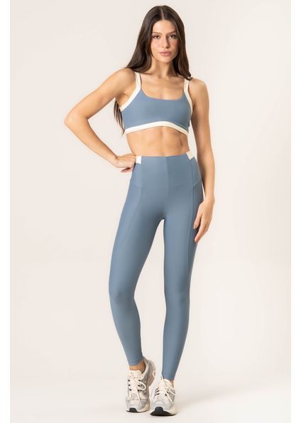 Calça Legging Invisible Shape Move Vivame Azul - Imagem 1