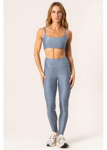 Calça Legging Essential Shape Move Glow Vivame Azul - Imagem 1