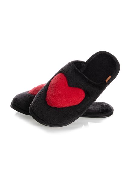 Chinelo Feminino Em Fleece Lovely Preto - Imagem 1