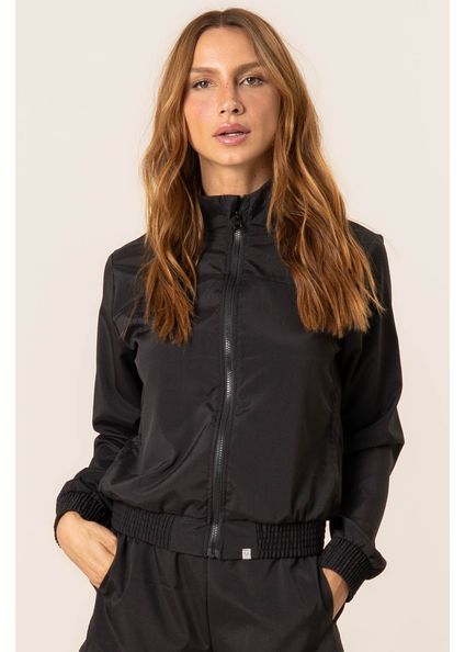 Jaqueta Corta Vento Com Bolsos Race Vivame Preto - Imagem 1