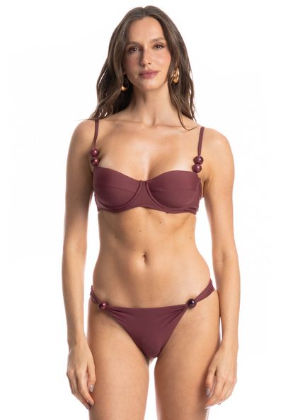 Biquíni Corset Slim Média Mangostim Vinho - Imagem 1