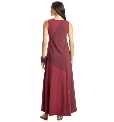 Vestido Bicolor Malbec - Imagem 2 - Mobile