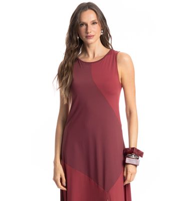 Vestido Bicolor Malbec - Imagem 3 - Mobile