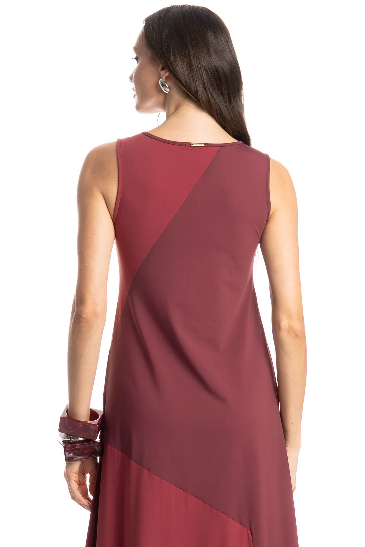 Vestido Bicolor Malbec - Imagem 4 - Mobile