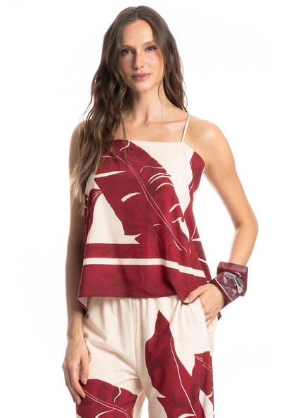 Blusa Folha Vinho - Imagem 1