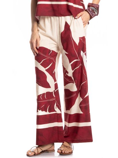 Calça Feminina Com Bolso Folha - Imagem 3 - Desktop