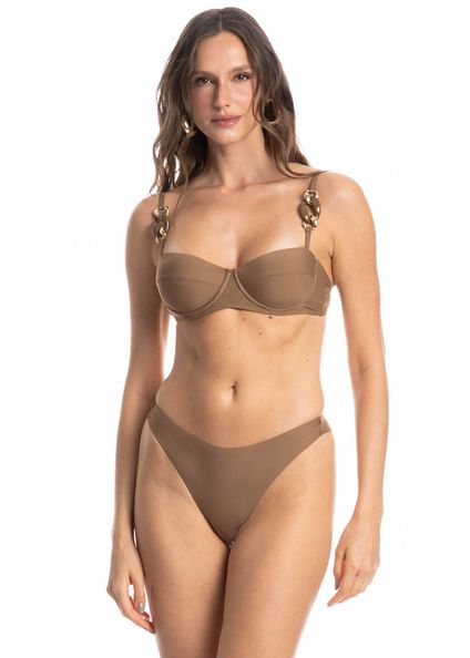Biquíni Gigi Slim Corset Amêndoa Marrom - Imagem 1