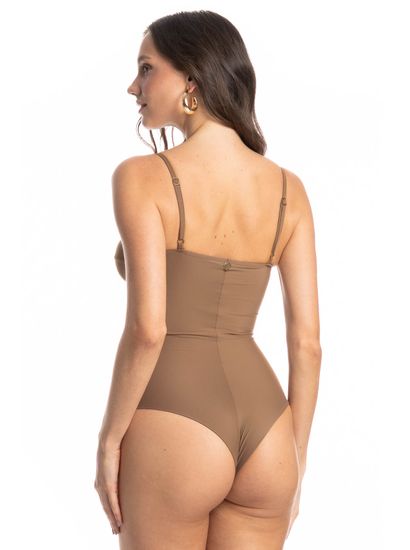 Maiô Corset Slim Fio Duplo Amêndoa - Imagem 2 - Desktop