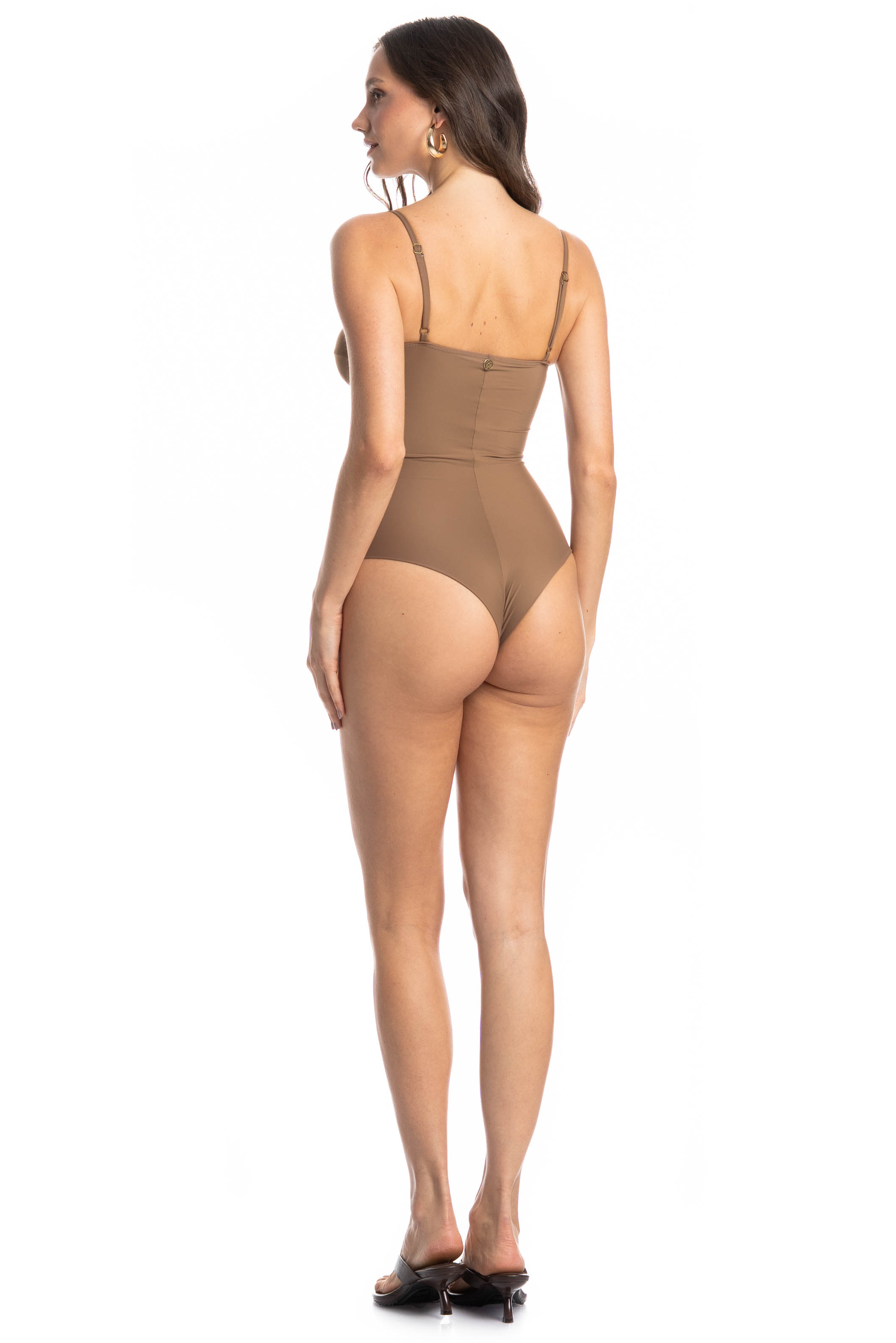 Maiô Corset Slim Fio Duplo Amêndoa - Imagem 4 - Mobile