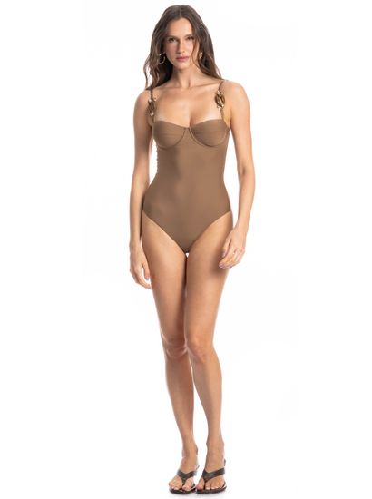 Maiô Corset Slim Fio Duplo Amêndoa - Imagem 3 - Desktop
