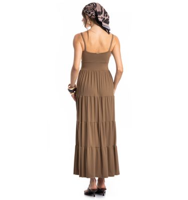 Vestido Longo Amêndoa - Imagem 2 - Mobile