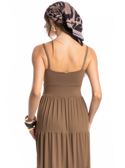 Vestido Longo Amêndoa - Imagem 4 - Desktop
