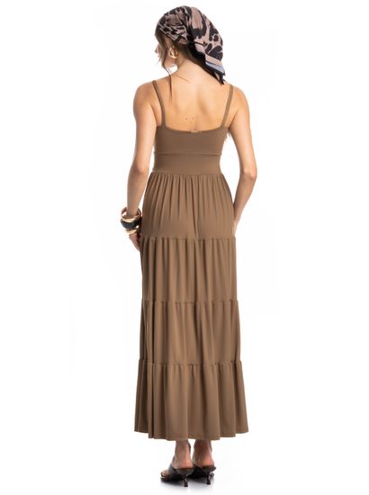 Vestido Longo Amêndoa - Imagem 2 - Desktop