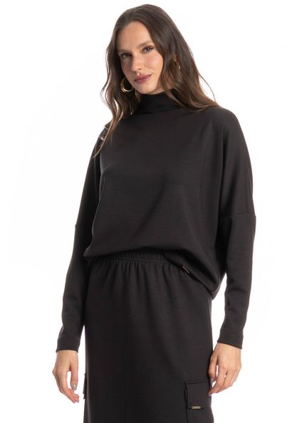 Blusa Gola Alta Pauline Preto - Imagem 1