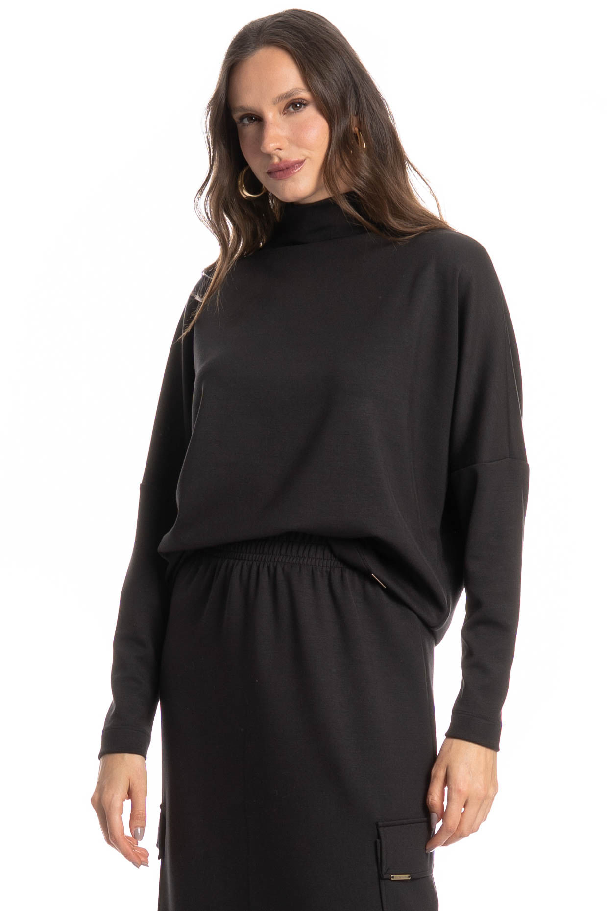 Blusa Gola Alta Pauline Preto - Imagem 1