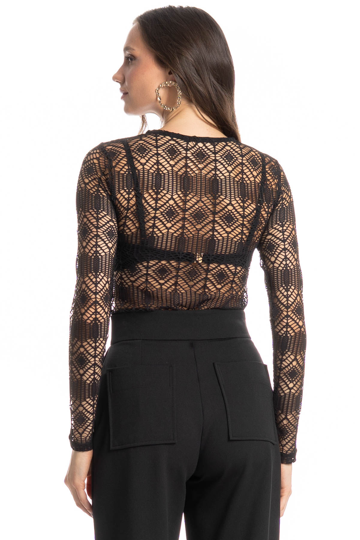 Blusa Manga Longa Estocolmo Preto - Imagem 2