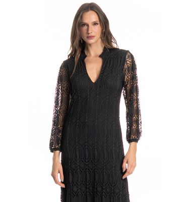 Vestido Longo Com Manga Estocolmo - Imagem 3 - Mobile