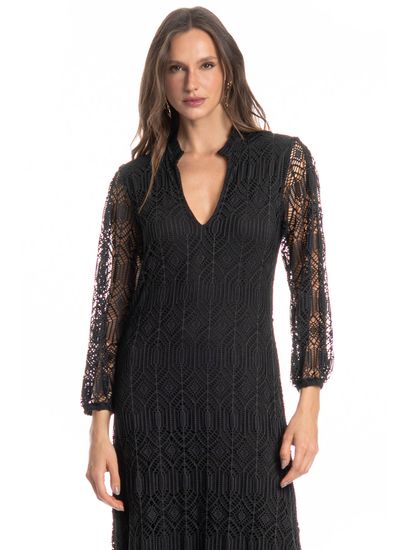 Vestido Longo Com Manga Estocolmo - Imagem 3 - Desktop