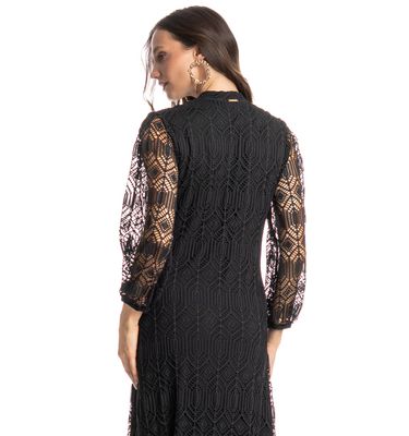 Vestido Longo Com Manga Estocolmo - Imagem 4 - Mobile