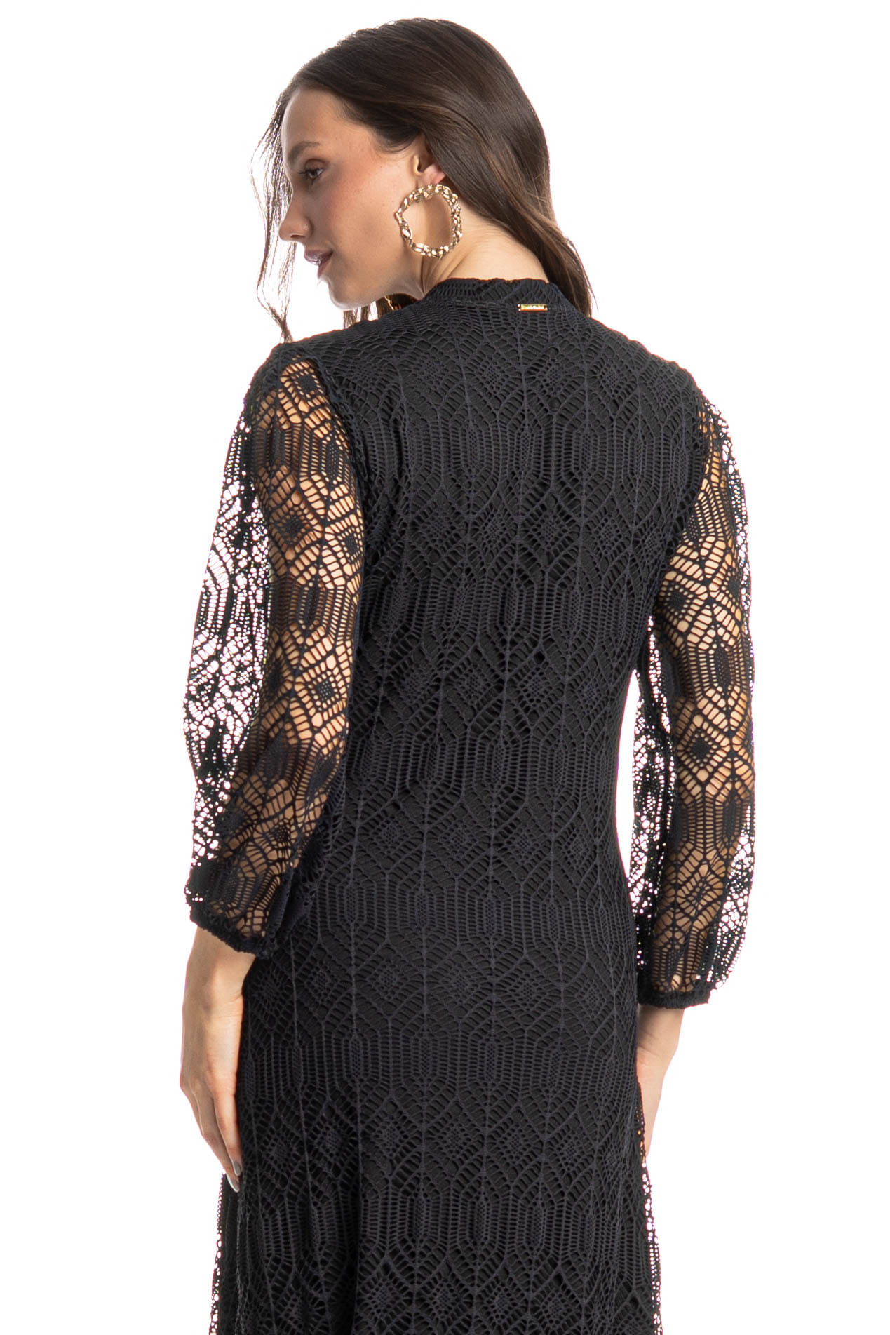 Vestido Longo Com Manga Estocolmo - Imagem 4 - Mobile