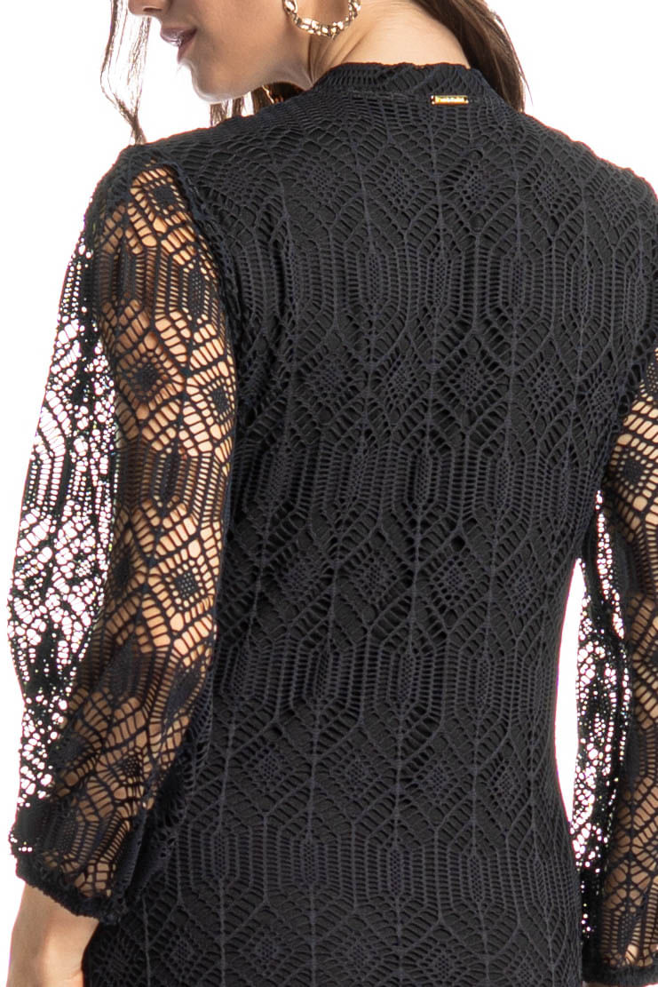 Vestido Longo Com Manga Estocolmo - Imagem 5 - Mobile