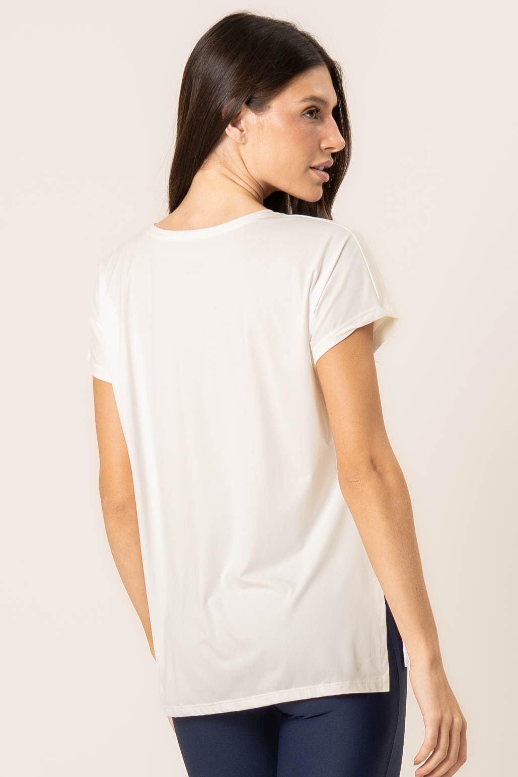 Camiseta Decote V Basic Pulse Vivame Branco - Imagem 2