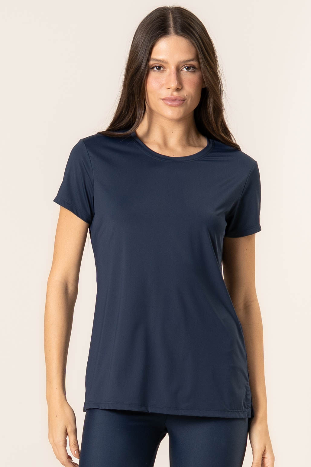 Camiseta Alongada Pulse Vivame Azul-marinho - Imagem 1