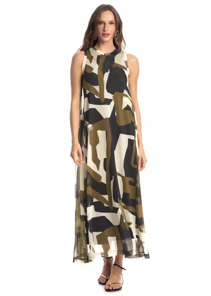 Vestido Em Tule Com Forro Copenhagem Preto - Imagem 1