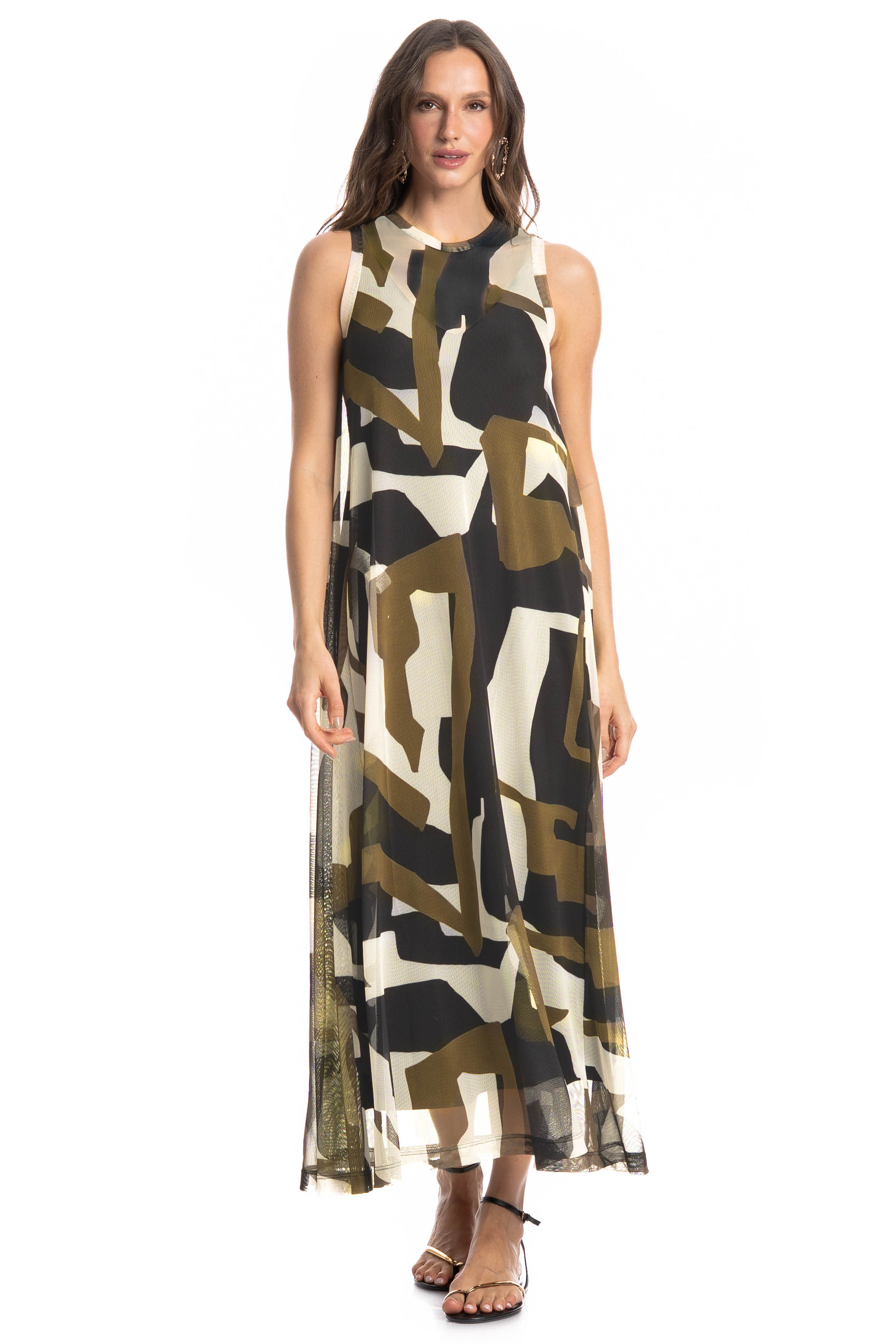 Vestido Em Tule Com Forro Copenhagem Preto - Imagem 1