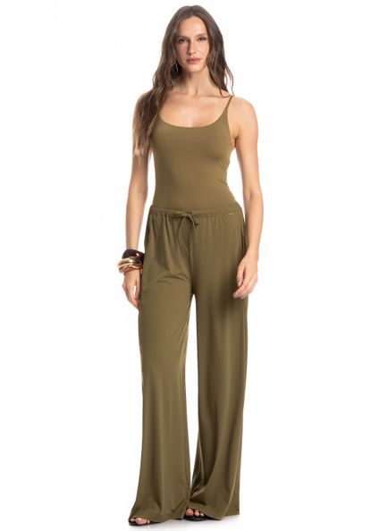 Calça Feminina Com Bolso Málaga Erva Doce Verde - Imagem 1