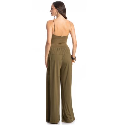 Calça Feminina Com Bolso Málaga Erva Doce - Imagem 2 - Mobile