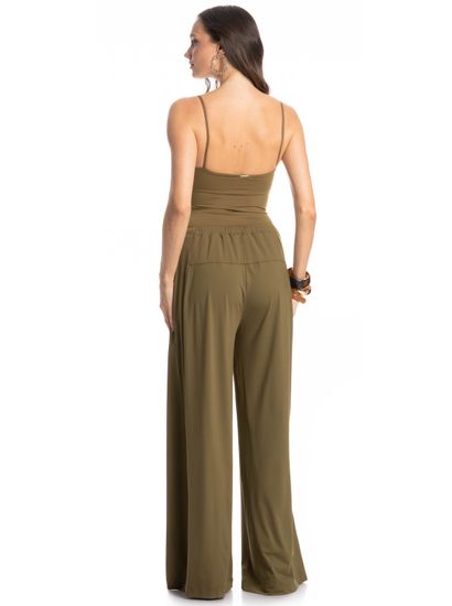 Calça Feminina Com Bolso Málaga Erva Doce - Imagem 2 - Desktop