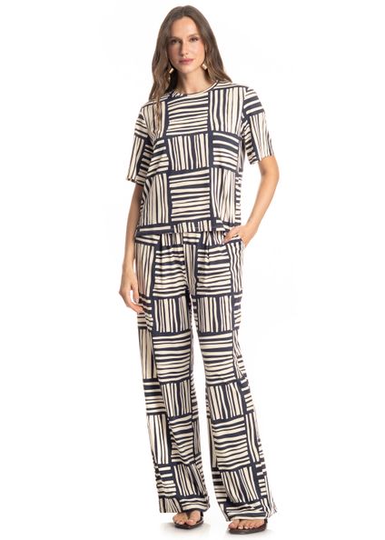 Calça Feminina Com Bolsos Montreal Azul-marinho - Imagem 1