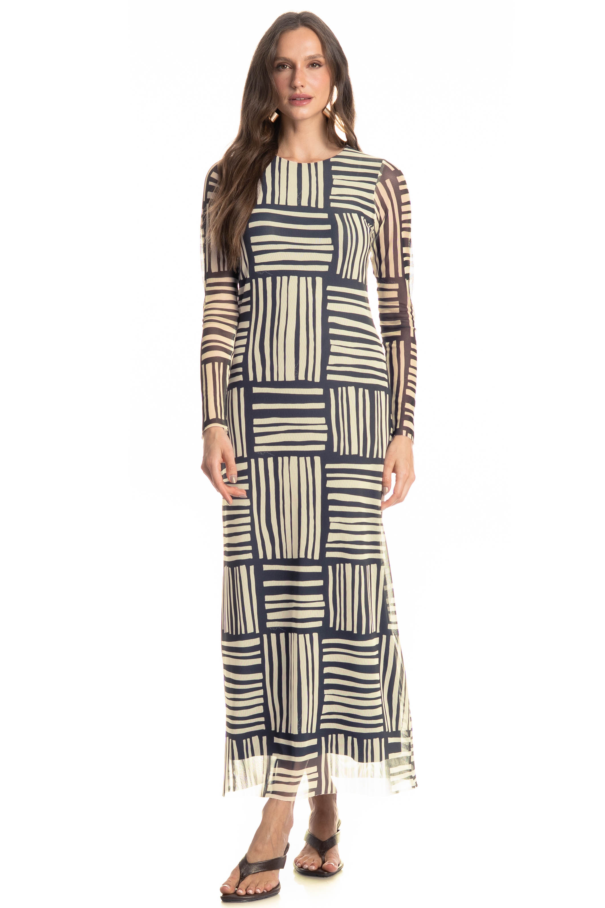 Vestido De Tule Com Manga Longa Montreal - Imagem 1